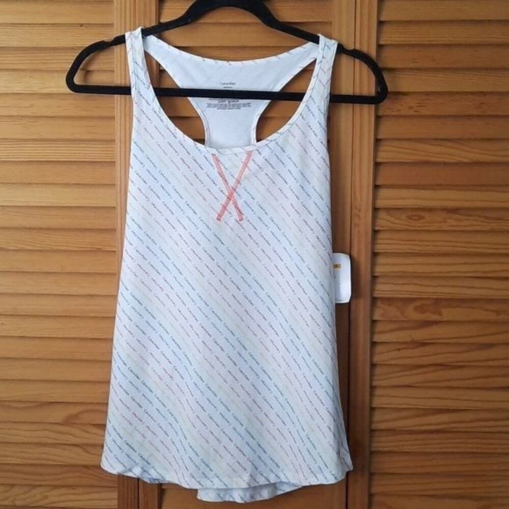 Calvin Klein Rainbow Color Racerback Sleepwear Top Size Small
